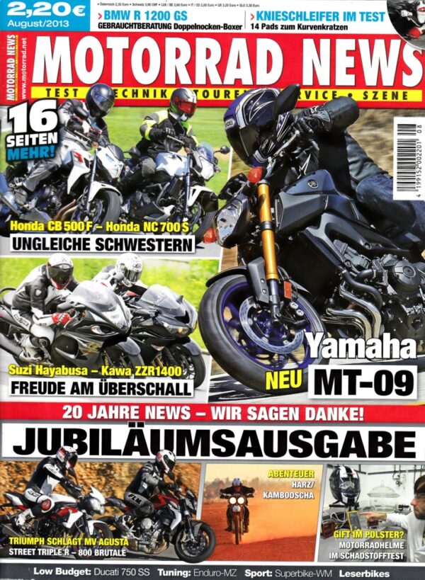MOTORRAD NEWS 8/2013 – Vergleich Suzuki Hayabusa vs. Kawasaki ZZR 1400
