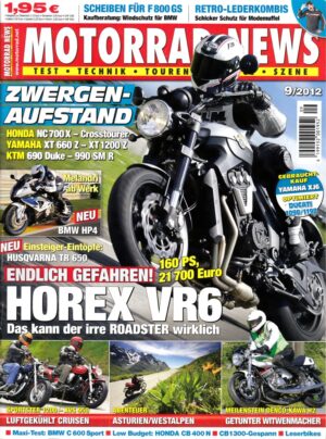 MOTORRAD NEWS 9/2012 – Horex VR6 Roadster, BMW HP4