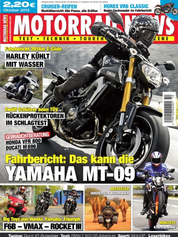 MOTORRAD NEWS 10/2013 – Yamaha MT-09, Maxitest KTM 390 Duke