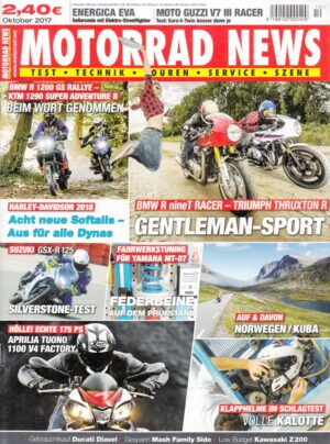 10 MOTORRAD NEWS 10/2017 – BMW R nineT Racer vs. Triumph Thruxton R