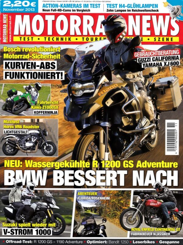 MOTORRAD NEWS 11/2013 – BMW R 1200 GS Adventure, Suzuki V-Strom 1000