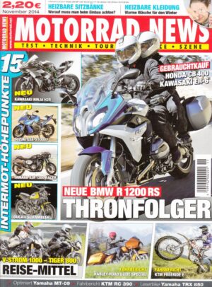 11 MOTORRAD NEWS 11/2014 – BMW R 1200 RS, Yamaha MT-09 optimiert