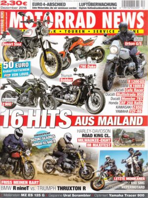 MOTORRAD NEWS 12/2016 – BMW R nineT vs. Triumph Thruxton R