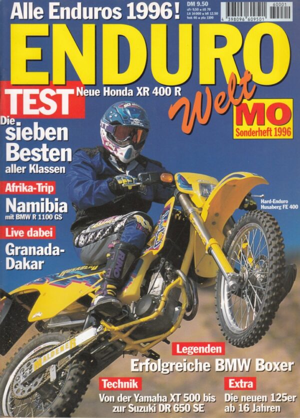 MO Sonderheft ENDURO Welt 1996 + HONDA XR 400 R + BMW GS-Historie