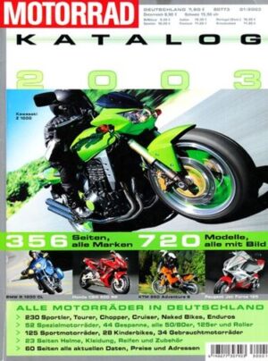 Katalog MOTORRAD-Katalog 2003 – 720 Modelle mit Bild, 356 Seiten