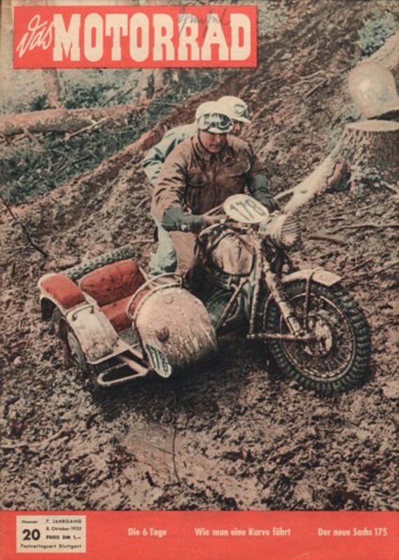 Titelbild: das MOTORRAD 20/1955 – der neue Sachs 175, Modell 1955