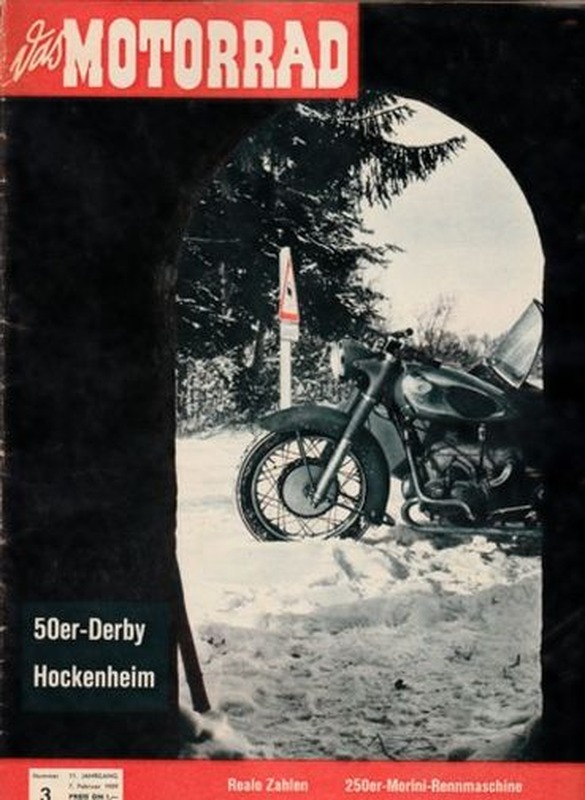 das MOTORRAD 3/1959 – Morini 250 Rennmaschine
