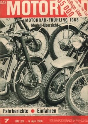 M196807 das MOTORRAD 7/1968 – Honda CB 450 K1; Yamaha YAS-1 125