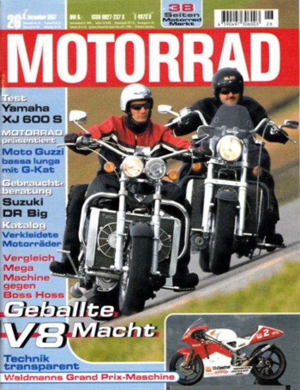 Titelbild: MOTORRAD 26/1997 – Boss Hoss V8 vs. Mega Machines; Test Yamaha XJ 600 S Diversion