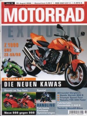 MOTORRAD 19/2002 – Top-Test Ducati 998 / 999; Erinnerungen Kawasaki 900 Z1