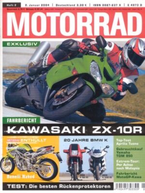 MOTORRAD 2/2004 – Top-Test Aprilia RSV mille Tuono; Dauertest Suzuki DL 1000 V-Strom