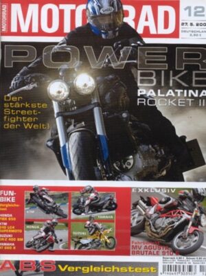 MOTORRAD 12/2005 – Palatina-Triumph Rocket III; Top-Test Ducati Multistrada 620