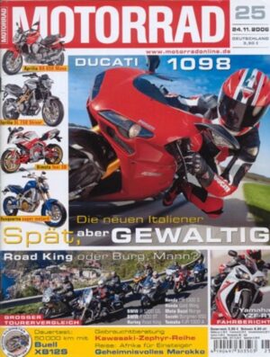 M200625-800 MOTORRAD 25/2006 – Dauertest-Abschluss Buell XB12S Lightning; Ducati 1098