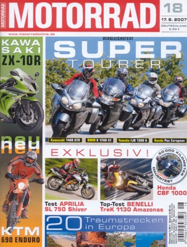 Titelbild: MOTORRAD 18/2007 – Top-Test Benelli TreK 1130 Amazonas; Dauertest-Abschluss Honda CBF 1000