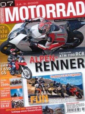 M200807-800 MOTORRAD 7/2008 – Dauertest-Bilanz Kawasaki ER-6f; Modellreport Ducati Monster 696