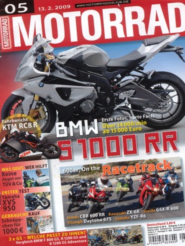 Titelbild: MOTORRAD 5/2009 – Top-Test Honda FireBlade mit ABS; Kult-Bike Münch 4 TTS-E 1200
