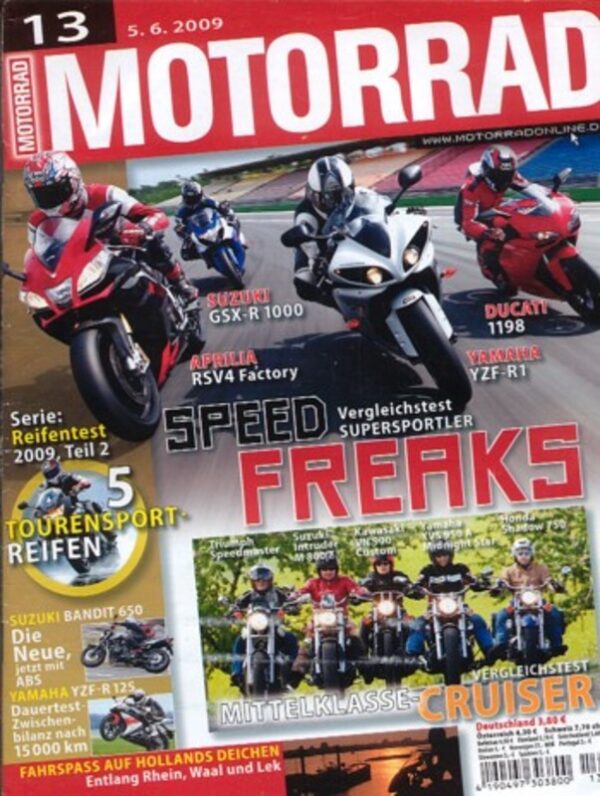M200913-800 MOTORRAD 13/2009 – Zubehör Yamaha YZF-R 125; Honda Shadow 750 im Vergleich