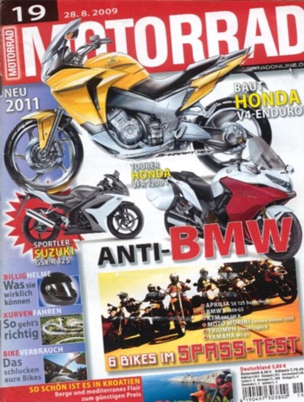 MOTORRAD 19/2009 – Top-Test Kawasaki VN 1700 Classic, Zubehör KTM 1190 RC8