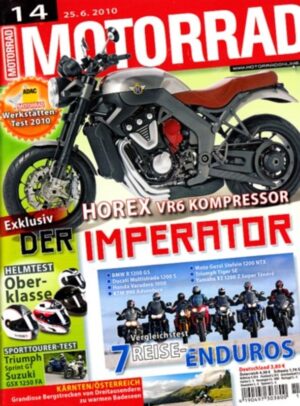 MOTORRAD 14/2010 – Vorstellung Horex VR6; Vergleich Suzuki GSX 1250 FA vs. Triumph Sprint GT