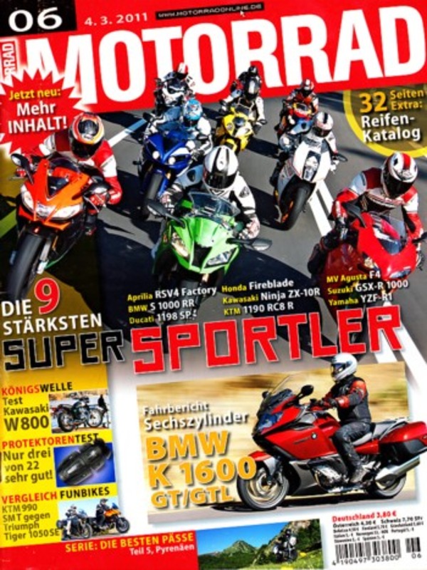 M201106-800 MOTORRAD 6/2011 – Test BMW K 1600 GT / GTL; Gebrauchtkauf Kawasaki Z 1000