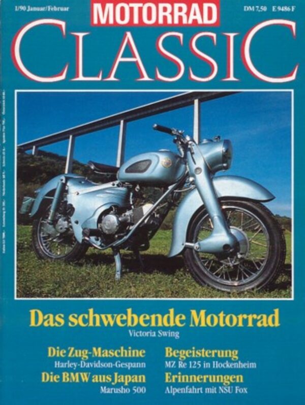 Motorrad Classic 01/1990 – Victoria Swing, NSU Fox