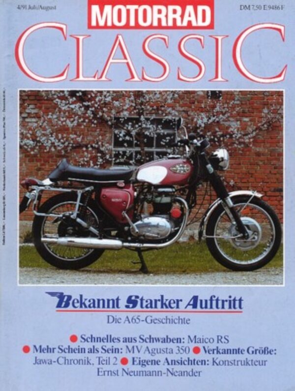 MC199104-800 Motorrad Classic 04/1991 – BSA A 650, Jawa