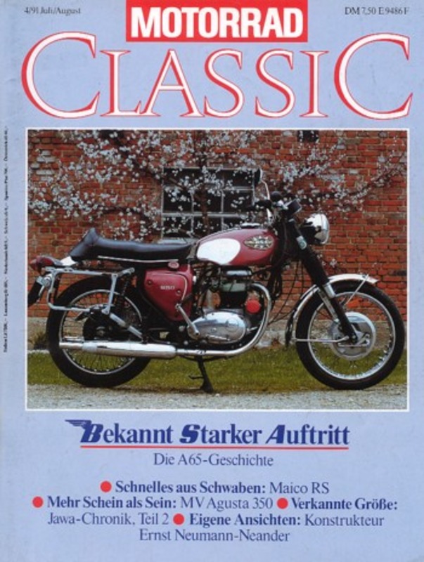 Titelbild: Motorrad Classic 04/1991 – BSA A 650, Jawa