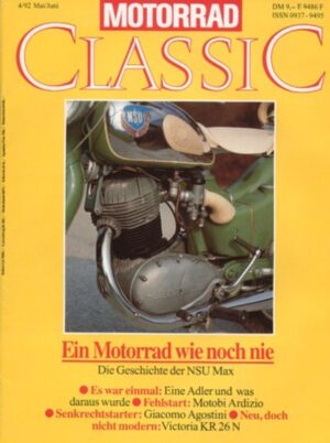 Motorrad Classic 04/1992 – NSU Max, Motobi Ardizio