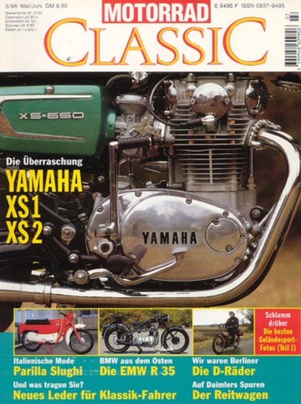 Titelbild: Motorrad Classic 03/1996 – D-Rad; EMW R 35; Yamaha XS 1 / 2 / 650
