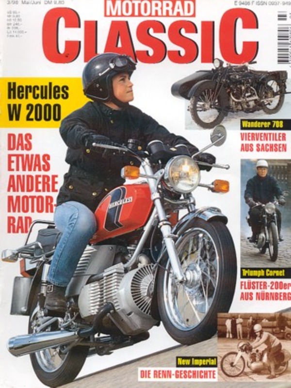 Titelbild: Motorrad Classic 03/1998 – Hercules W 2000, Simson