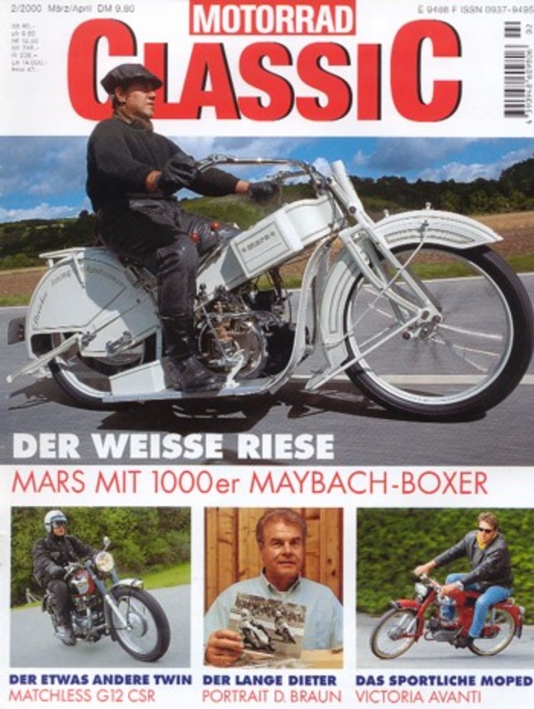 Titelbild: Motorrad Classic 02/2000 – Mars, Matchless G 12 CSR