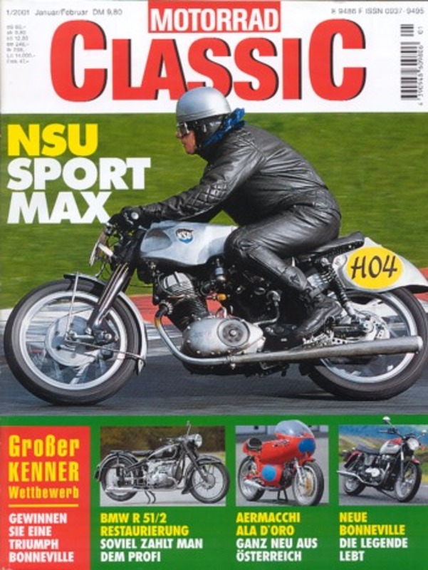 Motorrad Classic 01/2001 – NSU Sportmax, Laverda 75