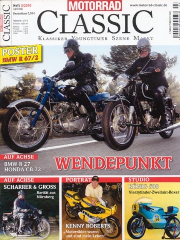 Titelbild: Motorrad Classic 03/2010 – BMW R 27, Honda CB 72