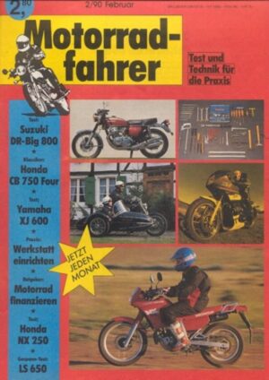 MF199002-800 Motorradfahrer 2/1990 – Honda CB 750 Klassiker, Suzuki LS 650 Gespann