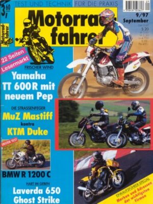 Motorradfahrer 9/1997 – Test BMW R 1200 C; Laverda 650 Ghost Strike