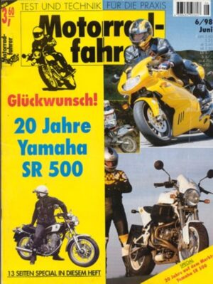 Motorradfahrer 6/1998 – Ducati ST2 vs. Honda VFR 800; 20 Jahre SR 500
