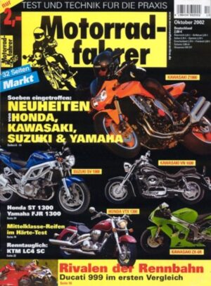 Motorradfahrer 10/2002 – Ducati 999 vs. Honda VTR 1000 SP-2