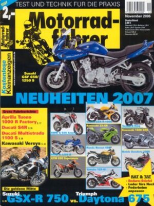 Motorradfahrer 11/2006 – Suzuki GSX-R 750 vs. Triumph Daytona 675