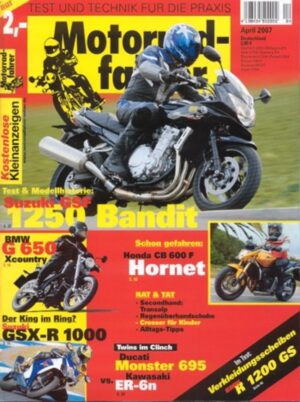 Motorradfahrer 4/2007 – Ducati Monster 695 vs. Kawasaki ER-6n