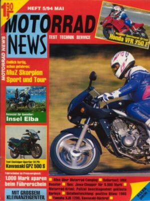 MN199405-800 MOTORRAD NEWS 5/1994 – Test MZ Skorpion Sport; Honda VFR 750 F