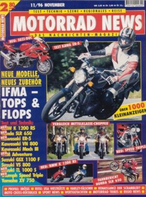 MOTORRAD NEWS 11/1996 – Test Kawasaki ER-5; Honda SLR 650
