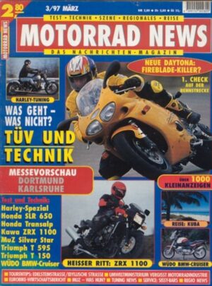 MOTORRAD NEWS 3/1997 – Kawasaki ZRX 1100; Triumph Daytona T595