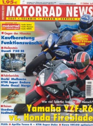 MOTORRAD NEWS 7/2006 – Vergleich Honda Fireblade vs. Yamaha YZF-R6