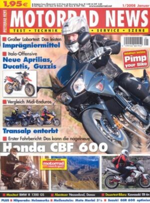 MOTORRAD NEWS 1/2008 – Vergleich Honda Transalp vs. Kawasaki Versys vs. V-Strom