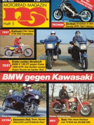 MO 5/1986 – BMW K 100 RT, Kawasaki 1000 GTR