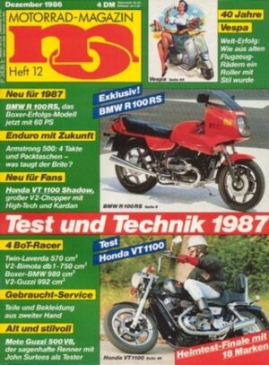 MO 12/1986 – BMW R 100 RS, Honda VT 1100 Shadow