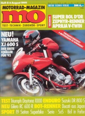 MO 8/1991 – Test Triumph Daytona 1000; Test Suzuki DR Big 800 S