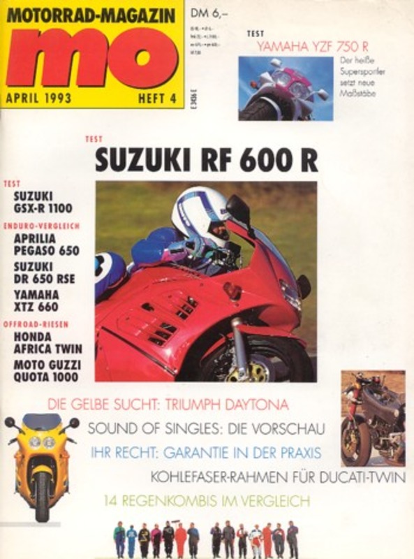 Titelbild: MO 4/1993 – Test Yamaha YZF 750 R; Suzuki RF 600 R