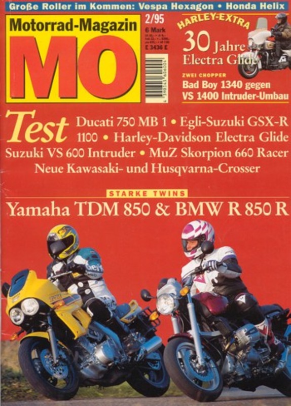 MO 2/1995 – Vergleich BMW R 850 R vs. Yamaha TDM 850