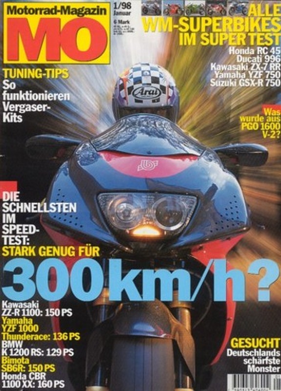 MO 1/1998 – Kawasaki ZZ-R 1100 und andere Speedtest